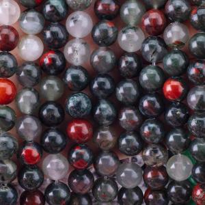 Wholesale 8mm Africian Blood Stone Gemstone Healing Crystal Stone Beads For Jewelry Making from china suppliers