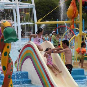 Wholesale Commercial Rainbow Bridge Fiberglass Water Park Pool Slides for Kids from china suppliers