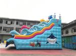 Fire Resistant Tarpaulin Inflatable Water Slides For School Club Playing Center