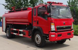 Wholesale HOWO 118KW Water Tank Fire Truck 4x2 9000L Capacity For Fire Fighting from china suppliers