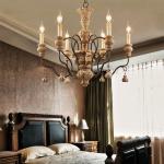 Antique distressed wood chandelier light fixtures pendant lamp (WH-CI-15)