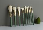Vonira Beauty 9PCS Green Synthetic Fibre Makeup Brush Set Brochas Maquillaje