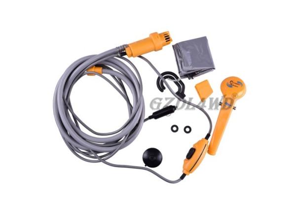 Travel Outdoor Camping Portable Shower 1.5 - 2L / Min ABS Plastic With 12V Car