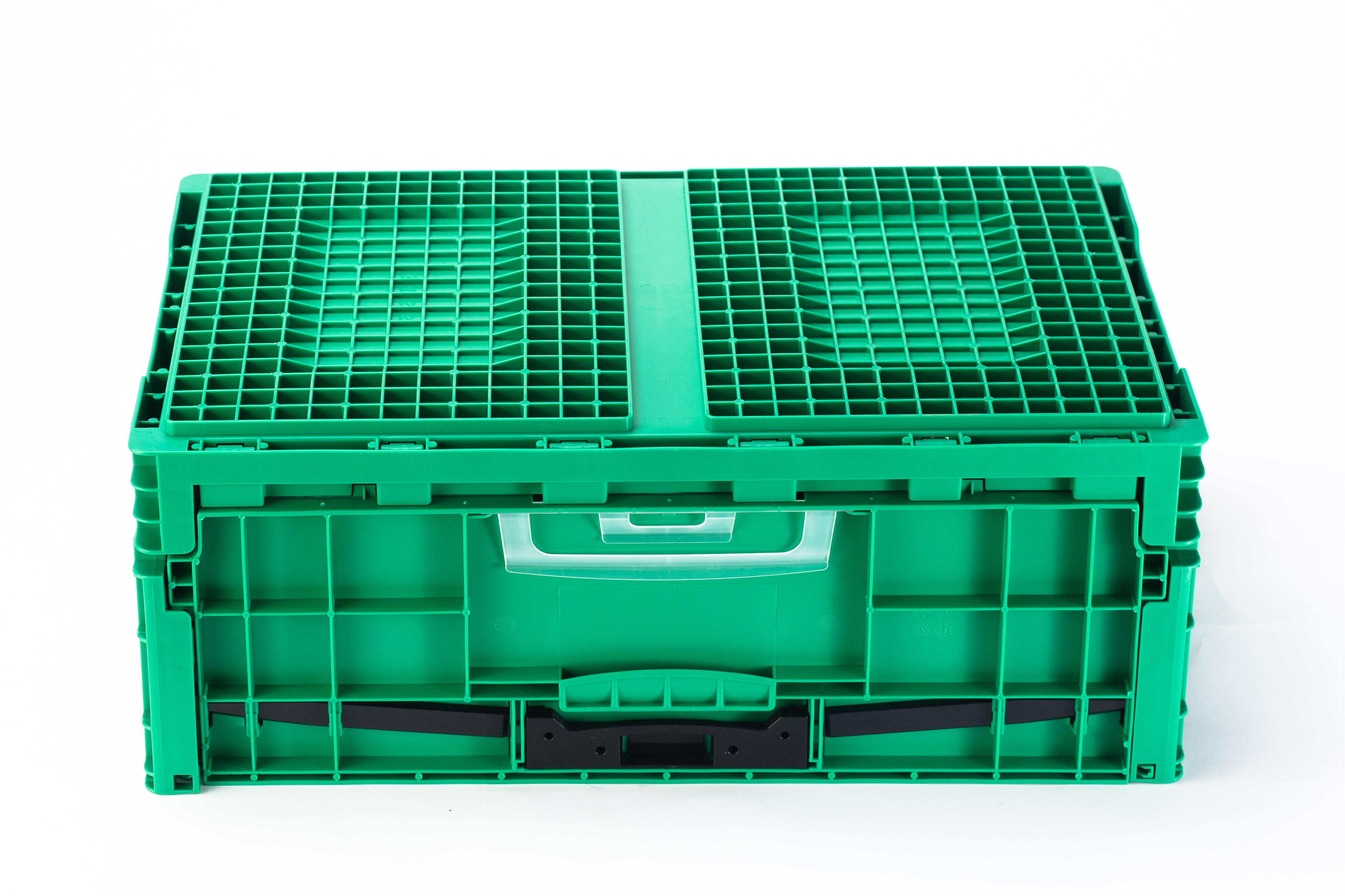 Industrial Tool Storage Box Foldable Stackable Plastic EU Crate with Customized Logo