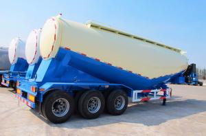 Wholesale 40m3 bulk cement tanker semi trailer 50ton load V type silo bulk powder tank trailer from china suppliers