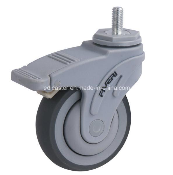 Threaded Brake Fiveri 4" 135kg TPR Caster K5414-736 for Bearing Type Ball