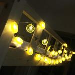 Twinkle Lemon Light String Battery Operated Garland Indoor Wedding Party