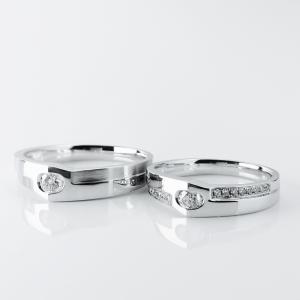 Wholesale Special Pure True Love 12g Couple Engagement Rings With Alphabets from china suppliers