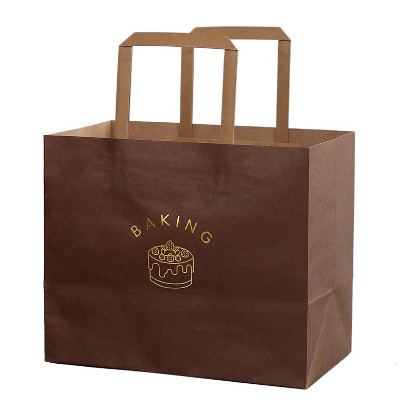 Brown Kraft Paper Custom Sustainable Takeaway Packaging for Takeaway Baked Goods