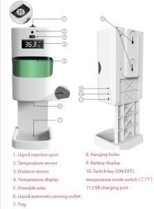 Wholesale DC6V 1100ml HD Display Hand Disinfectant Dispenser from china suppliers