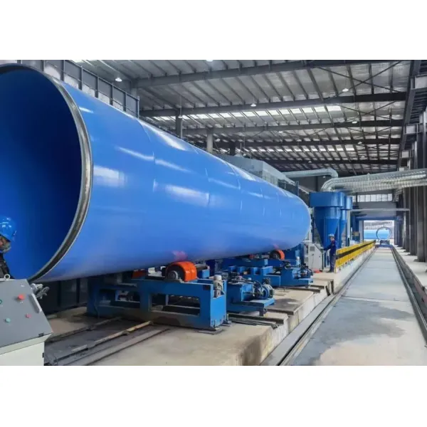 3LPE FBE Steel Pipe Coating Line with Internal & External Powder Coating and Medium-Frequency Heating System