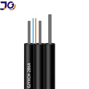 Wholesale Black Jacket Outdoor FTTH Fiber Optic Cable Flat GJYXCH 2 Core from china suppliers