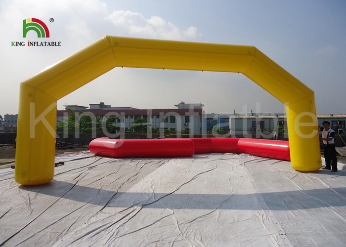 Giant Yellow Advertising inflatable entrance arch for promotional show