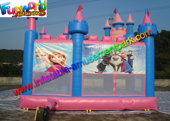Frozen Princess Inflatable Bouncer Castle , Princess Jumping House For Kids