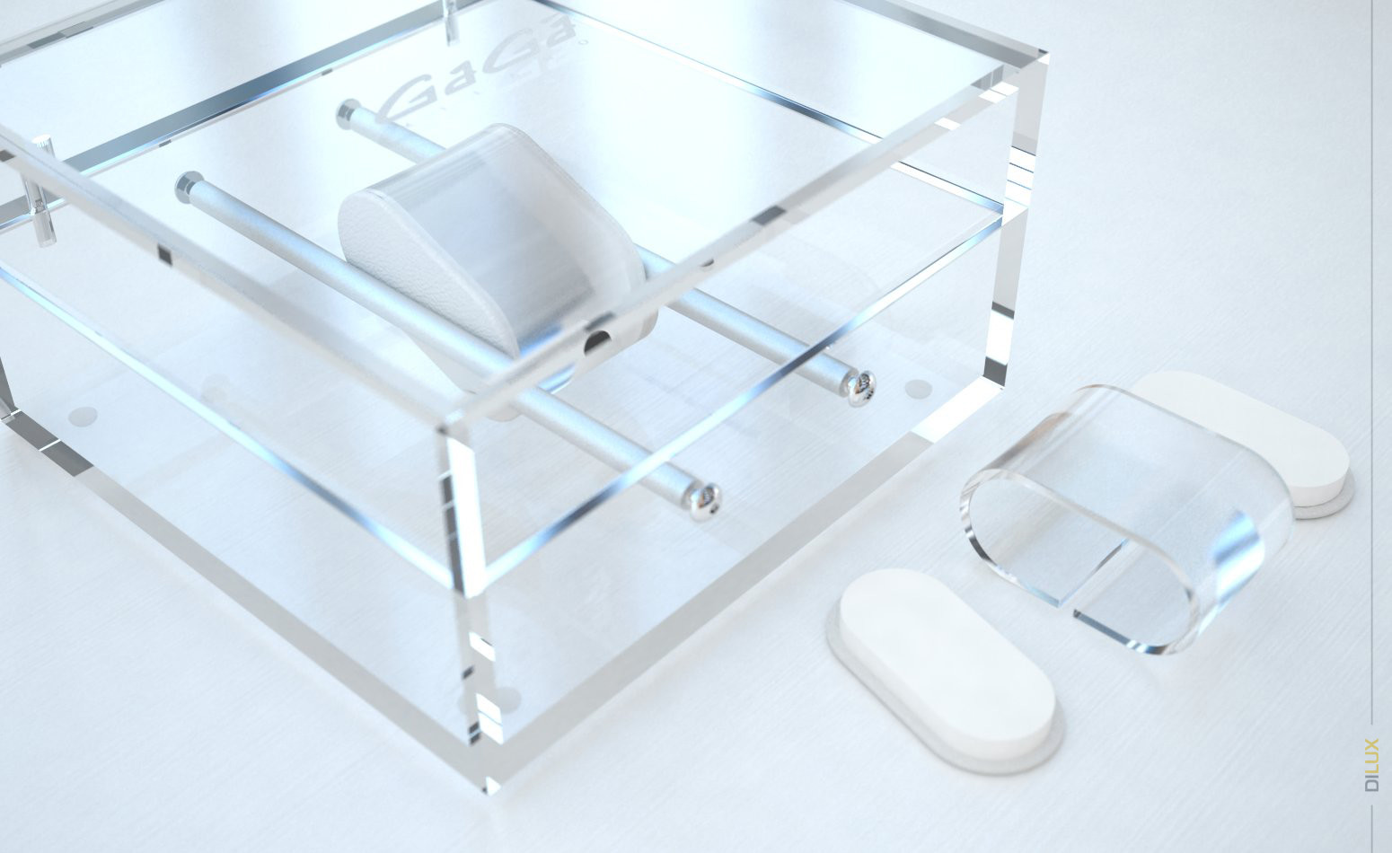Stylish Designed Perspex Single Watch Box W/ PU Pillow Hi-Clear Acrylic 180*180*90 mm