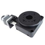 100mm Diameter Motorized Rotating Table Black With Worm Gear