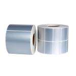 Customized Printed PET Adhesive Sticker Labels Silver Matte Finished