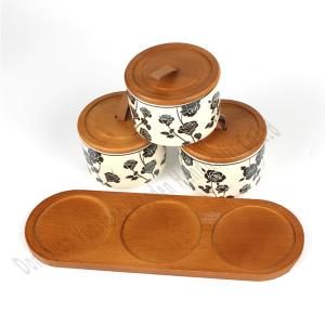 Wholesale Silicone Ring Natural Wooden Jar Lid Leak-Proof Airtight Replacement for Mason Jars Glass Containers from china suppliers