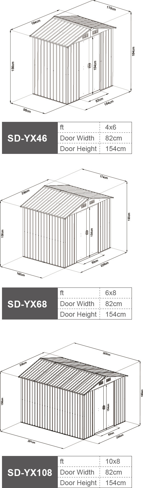 4x6 Pent Roof Shed , Mail Package 4x8 Metal Storage Shed