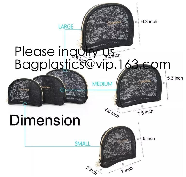 Portable Waterproof Travel Makeup Organizer Bags,Mesh Transparent Design Toiletry Bag for Women Toiletry Bag Makeup Bag