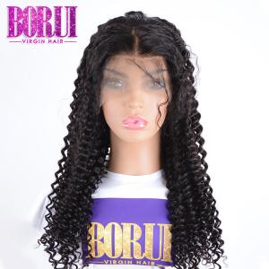 Wholesale Brazilian Hair Deep Curly Lace Front Wig , Fashion Natural Hair Wig With Baby Hair from china suppliers