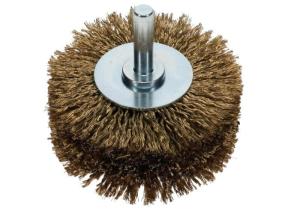 Wholesale Brass Wire Shaft Mounted Circular Brush 80mm x 6mm Shank from china suppliers
