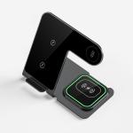 Aluminum Alloy 15w Fast Charging Three-In-One Wireless Charger Supports Three