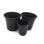 Customizable Black Plastic Flower Pot Outdoor Gallon Pot High Quanlity