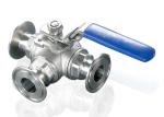 1 Inch Stainless Steel Sanitary Ball Valves 4 Way For Cosmetic Industry