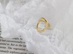 Lanciashow 925 Sterling Silver Jewelry Open Ring Simple Geometric Irregular