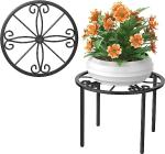 Advantageous Round Garden Container Plant Rack Carbon Steel Potted Plant Shelf