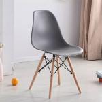 ISO9001 Wooden Leg white Dining Chair Plastic Dinner Chair 46*45*81cm