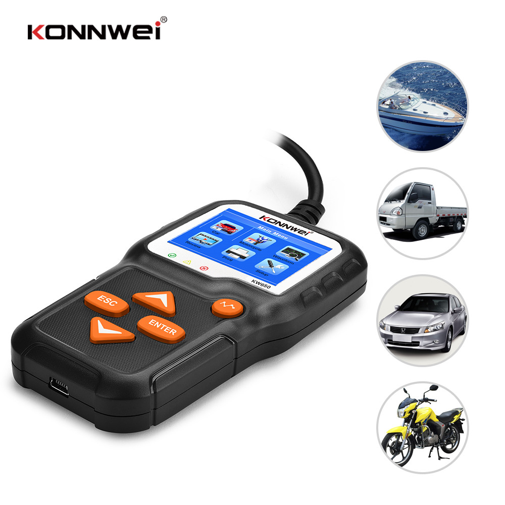 Multi-Languages Vehicle Diagnostic Scanner Battery Tester For All 6-12V Motorcycles in America