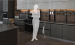 Home Modern Modular Kitchen Cabinets Overall Cabinet Custom Quartz Stone Top