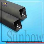 Flame-retardant heavy wall polyolefin heat shrinable tube with / without