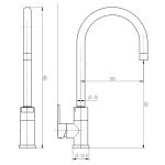 Brushed SUS 304 Goose Neck Stainless Steel Faucet