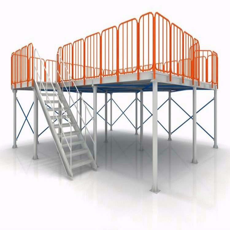 2000kgs Loading Industrial Mezzanine Floors Steel Platform Multi Tier Racking