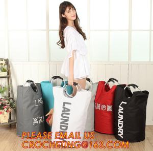 Wholesale linen round fabric storage laundry basket for toys ,customized folding laundry basket, Kids Toys Baby Clothing Large Jut from china suppliers