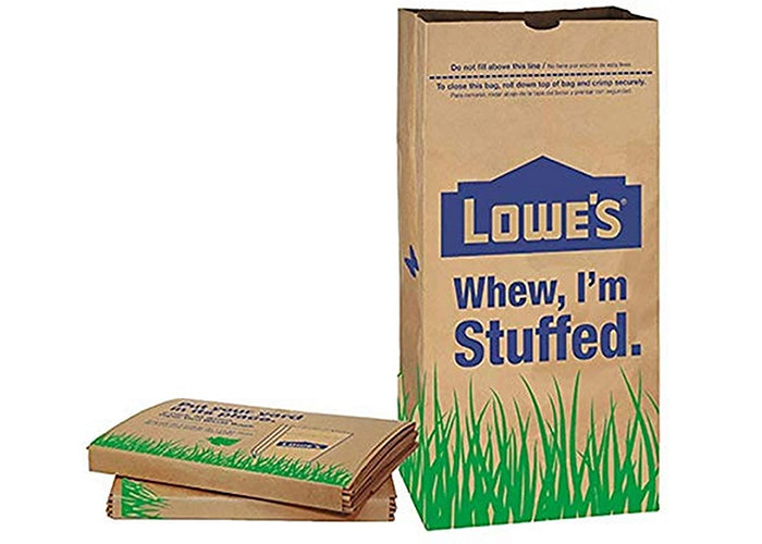 125gsm Multiwall Kraft Paper Bags Heavy Duty Yard Waste Bags With Customized Logo