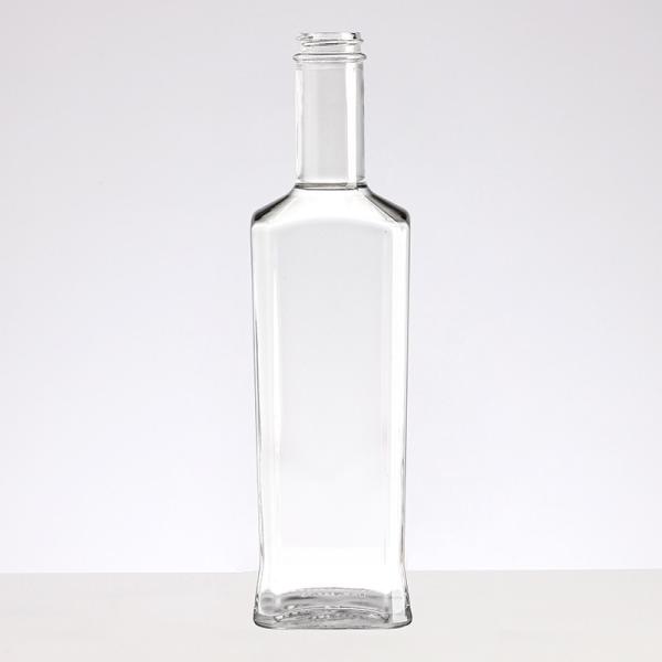 Clear 1L Square Glass Bottle for Alcohol Spirits Liquor Whisky Gin 750ml 1000ml