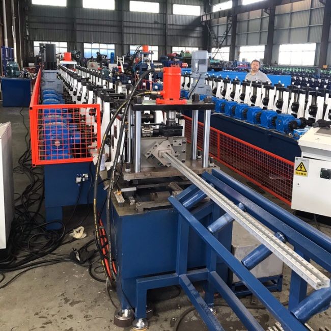 Galvanized Steel Electric Cabinet Column Shelf Roll Forming Machine For Uprights