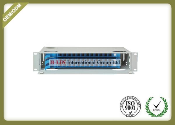 Metal Fiber Optic Distribution Box , 2U 36 Ports Network Optical Distribution