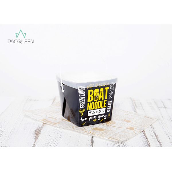 Kraft Disposable Food Containers With Lids Eco Friendly Moisture Proof