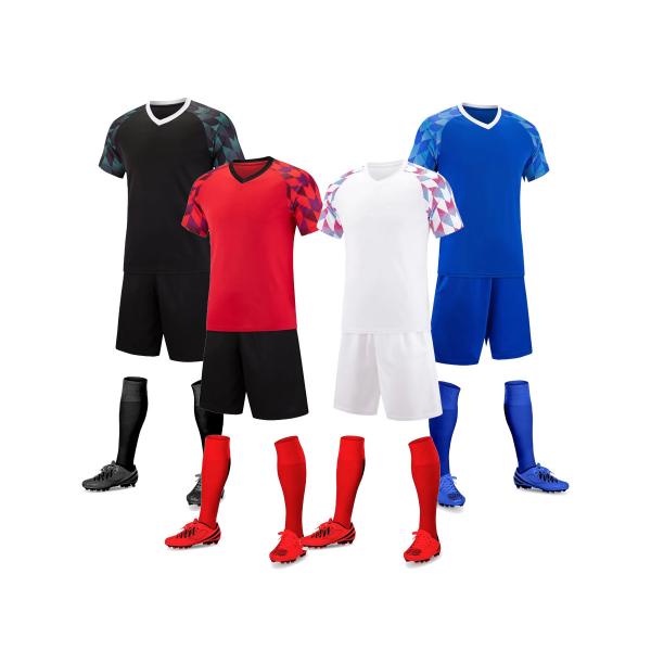 Custom Team Jersey for Football Lightweight Polyester Mesh Vibrant Colors Match