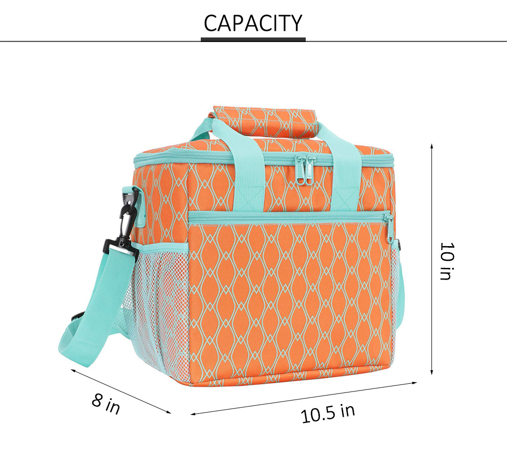 Adult Polyester Insulated Lunch Tote With Aluminum Foil Lining