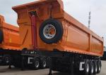 U Shape Rear Tipper Truck Trailer 4 Axle 50 Ton 45 Cubic
