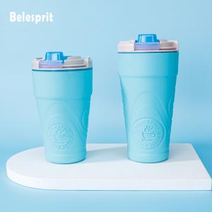 Wholesale 360ml 460ml 560ml Portable Silicone Water Bottle Double Wall from china suppliers