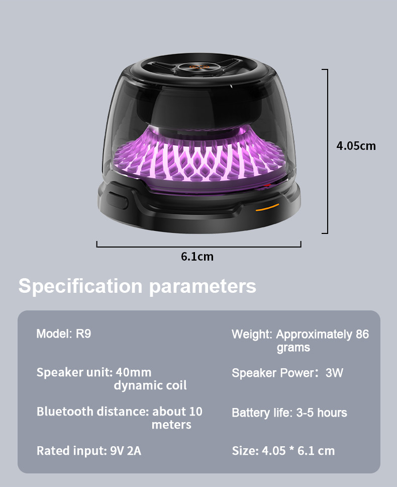 Multifunction Wireless Charger Working Frequency 100-205KHZ Fidget Spinner Light and ABS Inside