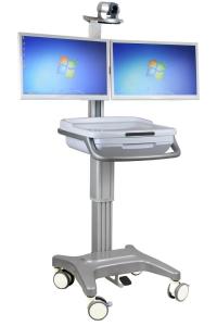 Wholesale Medical Integrated Moving Trolley Aluminum Alloy Computer Worksation cart from china suppliers