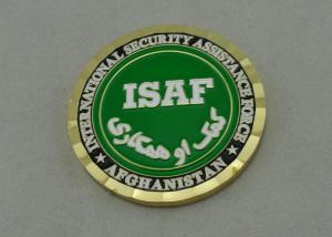Wholesale Brass ISFA Personalized Army Coin Die Struck , Transparent Box Diamond Edge from china suppliers